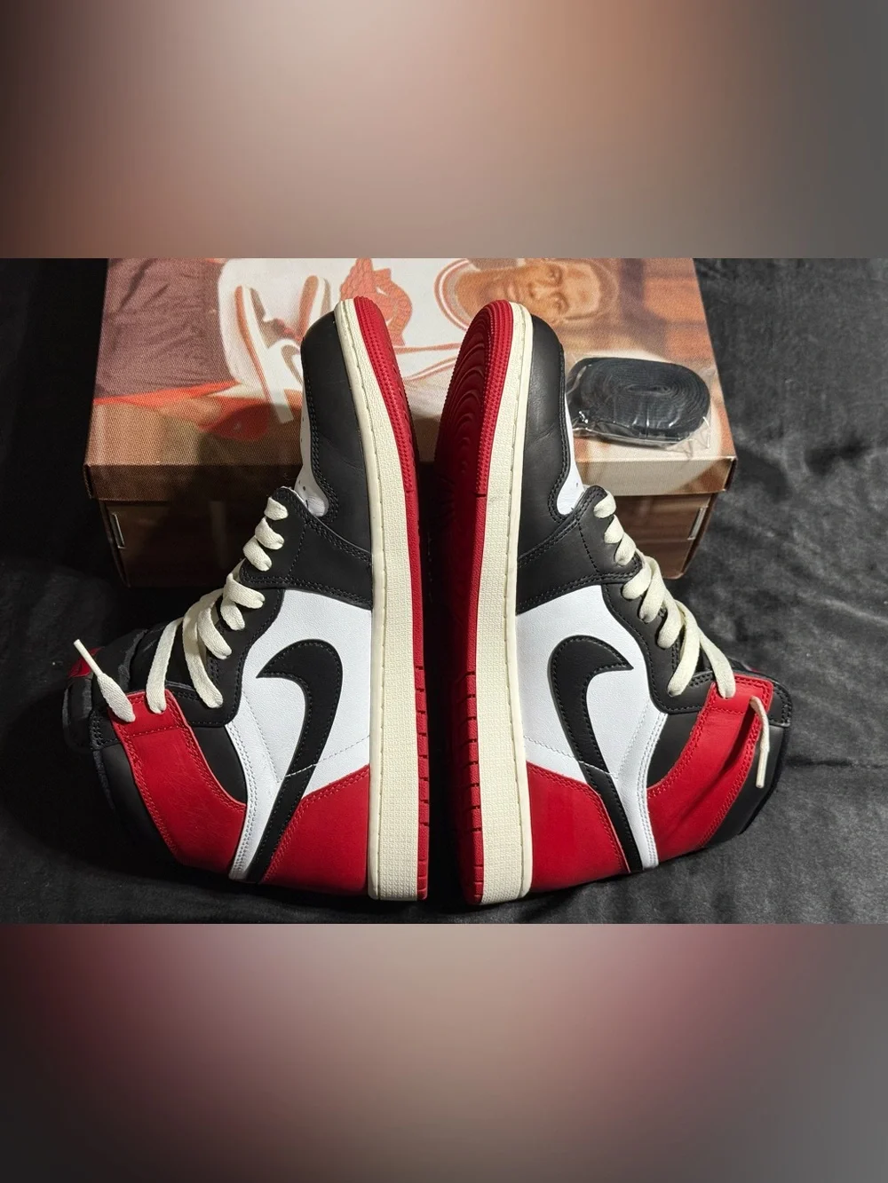 Men's Size 12 - Jordan 1 Retro High OG Black Toe Reimagined